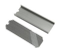 Hamwesh M.2 NVME Distributo di Calore, Dissipatore di Calore SSD con Cuscinetti in Silicone Termico in Lega di Raffreddamento a Doppio Lato per Computer Desktop (SILVER)