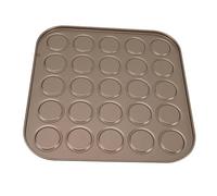 Hamwesh Macaron Cake Pan, Vassoio Non Bastoncino con Piatto di Torta Croccante in Acciaio a Carbone per Forno e Cookie Cookie (25 buche)