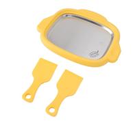 Hamwesh Macchina per Gelato Arrotolato, Macchina per Gelato Facile da Usare in Acciaio Inossidabile 304, per Yogurt con 2 Pale per Granite di Fai da Te, Dessert Surgelati (YELLOW)