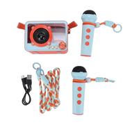 Hamwesh Macchina per Karaoke, Design Portatile con Batteria Ricaricabile con Gancio Nascosto, Microfoni Wireless con Tecnologia BT 5.3 per Feste in Casa, Viaggi in Campeggio all'aperto (Doppio