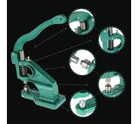 Hamwesh Macchina per Occhielli a Pressa Manuale con 3 Fustelle per Arti e Mestieri, 1500 Occhielli per Striscioni e Poster