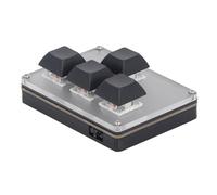 Hamwesh Macro Pad, Tastiera Meccanica Wireless a 4 Tasti con Bluetooth USB 2.4G Tastierino da Gioco con una Sola Mano Tasti Personalizzabili Sospensione Automatica per Giochi Controllo Multimediale
