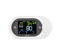 Hamwesh Metronomo Digitale, Display a Colori con 10 Battute e 10 Ritmi, Tempi di Alta Precisione, Strumento Metronomo Musicale con Supporto per Chitarra Pianoforte, per Esercitazioni Ritmiche (WHITE)