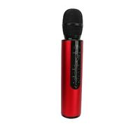 Hamwesh Microfono Cantante Portatile, Doppio Altoparlanti, Microfono Karaoke Wireless con Supporto WMA WAV MP3 per l'uso della Festa per la Casa Automobilistica (rosso)