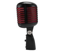 Hamwesh Microfono Dinamico, Pickup Cardioide Corpo in Lega di Zinco retrò Vintage, Microfono Vintage, XLR con Cavo XLR Adattatore per Supporto Universale per Spettacoli Dal in Studio (BLACK)
