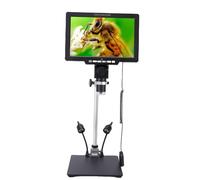 Hamwesh Microscopio Digitale, Microscopio per Saldatura Portatile con Ingrandimento 2000X LCD da 10,1 Pollici, Digitale Portatile con Luce, Mano e Telecomando per l'elettronica