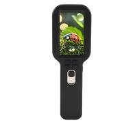 Hamwesh Microscopio Digitale Portatile, Microscopio Tascabile Portatile con Doppia Lente Ingrandimento 5X 500X, Digitale con 3 Modalità di Lavoro 16 Luci LED per la Valutazione dei Gioielli (BLACK)