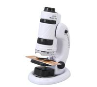 Hamwesh Microscopio per Bambini, Microscopio Portatile per Principianti per Bambini, Tascabile con Supporto Rimovibile, Doppia Luce LED, Ingrandimento 60-180X per Studenti Dai 6 Anni in su