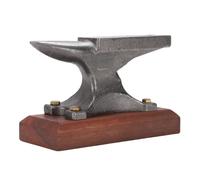 Hamwesh Mini Incudine a Corno Singolo, Acciaio Fuso con Base in Legno, Foro Passante da 9 Mm per la Creazione di Gioielli e il Fabbro