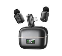 Hamwesh Mini Microfono Lavalier Wireless, Microfono da Bavero con Riduzione del Rumore AI, Vocale con Custodia di Ricarica di Tipo C, per la Registrazione Video Vlog Intervista Podcast (Albicocca