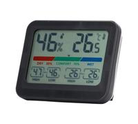 Hamwesh Misuratore di umidità del Termometro Interno Igrometro Digitale, Monitoraggio Elettronico di Temperatura e umidità del Display LCD con Supporto Tavolo e Ritorno Magnetico per l'ufficio di