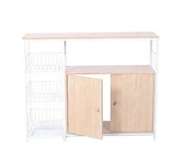 Hamwesh Mobile con cestelli in filo metallico ventilati | Mobile bar con contenitore, robusto in pannello di fibra a media densità (MDF) e metallo, adatto per frutta e verdura