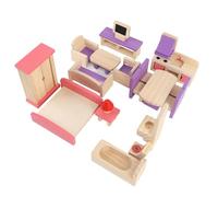 Hamwesh Mobili per delle Bambole in Legno, 5 Set di Accessori per la Casa in Miniatura in Scala 1:12 con Design in Stile Danese, per Bambini Che Fanno Finta di Giocare a
