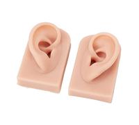 Hamwesh Modello di Orecchio in Silicone, Pelle Flessibile Riutilizzabile Come Oggetti di Scena Portatili per Piercing all'Orecchio, Modello di Orecchio Flessibile Facile Pulire con per (Colore