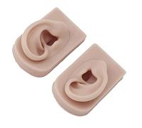 Hamwesh Modello di Orecchio in Silicone, Pelle Flessibile Riutilizzabile Come Oggetti di Scena Portatili per Piercing all'Orecchio, Modello di Orecchio Flessibile Facile Pulire con per (Pelle scura)
