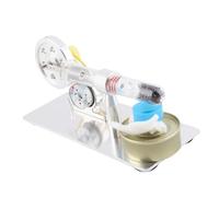 Hamwesh Motore Stirling, Motore in Acciaio Inossidabile a Flywheel a LED a LED Colorato con Cilindro di Alcol per Bambini Kit di Educazione Scientifica per Adulti