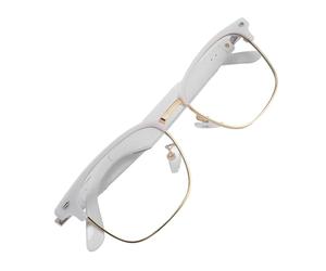 Hamwesh Occhiali Intelligenti, Bluetooth 5 3 HD Lenti Anti Luce Blu Occhiali Musicali Wireless, Acustici a Orecchio Aperto con Pulsanti Touch Control e Microfono con Cancellazione del Rumore per