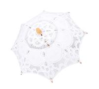Hamwesh Ombrello in Pizzo da Sposa Elegante per Decorazioni Celebrative per Uso Quotidiano o Occasioni Speciali (Tromba bianco latte)