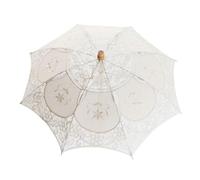 Hamwesh Ombrello in Pizzo da Sposa Elegante Premium per Decorazioni Celebrative per Uso Quotidiano o Occasioni Speciali (Taglia L beige)