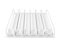 Hamwesh Organizer per Bevande per Frigorifero, Blocco e Rilascio Facile, Ammortizzatore di velocità Stabile, Organizer Regolabile per Lattine di Soda, Spingibevande con Scorrimento Rapido per