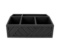 Hamwesh Organizzatore per Bustine di tè, Organizzatore per Bustine di tè Diviso, Multifunzionale, in Legno di Alta qualità, Porta di in Legno con per Mobili da, Ripiani, Cassetti, Dispensa (BLACK)