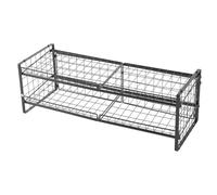Hamwesh Organizzatore per Lattine a 2 Livelli, Organizzatore per Scaffali per Dispensa Dal Design Impilabile a Doppio Strato in Acciaio Al Carbonio Resistente, per Prodotti in Scatola con Ripiano