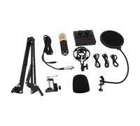 Hamwesh Pacchetto di Attrezzature Podcast, Interfaccia con Mixer DJ e Kit di Schede del Microfono Condensatore, Vocale, per Laptop IOS Tablet
