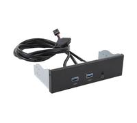 Hamwesh Pannello Frontale, Hub per unità Ottica USB 3.2 GEN1 da 5,25 Pollici con 2 Porte USB 3.0 e Jack per Cuffie per 7, 8, 10, 11, Mac,