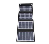 Hamwesh Pannello Solare Portatile, Pannello Solare Pieghevole Monocristallino Resistente all'Acqua Ad Alta Efficienza da 30 W, Caricatore per con Doppie Uscite USB e Ganci per Campeggio all'Aperto