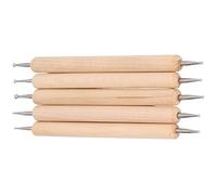 Hamwesh Penne con Intaglio in Acciaio Inossidabile di Faggio Matita Punteggiata Set di Strumenti a Sfera 5 Pezzi per Fai--te