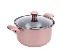 Hamwesh Pentola, Rivestimento Antiaderente in Acciaio Inossidabile per Cotture Versatili e Distribuzione Uniforme del Calore Pentola per Zuppa, con Coperchio e Manici Ergonomici per Fornelli a Gas a