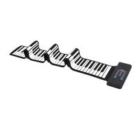 Hamwesh Pianoforte Roll Up 88 Tasti, Tastiera Elettronica Portatile con Funzione MIDI Display LED 128 Toni 128 Ritmi 15 Brani Demo Batteria Ricaricabile da 1100mAh Pianoforte Pieghevole con Integrata