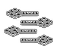 Hamwesh Piastra di Montaggio Dell'Ammortizzatore per Auto Durevole RC 4 Pezzi Regolabile per Staffa Ammortizzatore in Metallo Anteriore e Posteriore 1/10 Crawler (Ti colore)