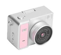 Hamwesh Piccola Fotocamera Digitale, Fotocamera Digitale retrò da 2 MP con Schermo Ribaltabile da 1,47 Pollici 180, Flash Integrato, Video 2K, Cinturino in Pelle, per Selfie Fotografia (PINK)