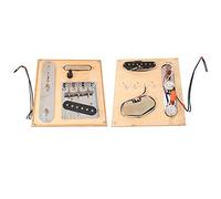 Hamwesh Pickup di Chitarra, Set di Pickup per Chitarra Elettrica in Ottone con per Ponti Intrecciato per Blues Rock Country e Metal (cromo nero)