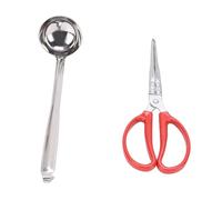 Hamwesh Pinza per Caminetto, Pinza per Fuoco in Ghisa Resistente Al Calore per Braciere, Paletta per Pellet con da 30,5 Cm Paletta da 28 Cm per Bracieri da Tavolo Caminetti e Campeggio