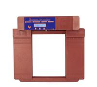 Hamwesh Porta Automatica per Pollaio, Rilevamento della Luce, (Bronzo) | Apriporta automatico per pollame, plastica, impermeabile IP45, display a LED, anti-pizzicamento, per pollo, anatra, oca,