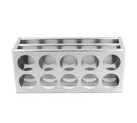 Hamwesh Portaprovette, Robusto Supporto per Provette in Acciaio Inossidabile 304, Portaprovette Multifunzionale con Design Compatto e Portatile per Esperimenti Scientifici Nelle Scuole di