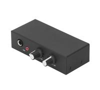 Hamwesh Preamplificatore Fono per Giradischi, Preamplificatore per Giradischi DC5 12V con Custodia in Alluminio, con Uscita Cuffie Mixer Microfonico per Microfoni Sistemi Domestici