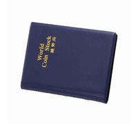 Hamwesh Raccolta di Monete con 120 Tasche, 10 Pagine (BLUE) | Cartella portamonete trasparente per gettoni, medaglioni, badge