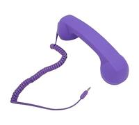 Hamwesh Ricevitore Telefonico retrò, Ricevitore per Cellulare Resistente Alle Radiazioni, Telefonico da 3,5 Mm con Funzionamento a un Pulsante, Volume Regolabile e Cavo a Spirale da 9 Piedi per