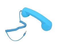 Hamwesh Ricevitore Telefonico retrò, Ricevitore per Cellulare Resistente Alle Radiazioni, Telefonico da 3,5 Mm con Funzionamento a un Pulsante, Volume Regolabile e Cavo a Spirale da 9 Piedi per