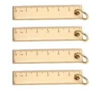 Hamwesh Righello in Ottone Diritto 6cm, 4 Pezzi, Spessore 3mm, Strumento di