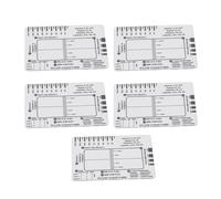 Hamwesh Righello per Interpretazione ECG a 7 Passaggi da 5 Pezzi, PVC Trasparente Resistente all'usura Impermeabile Facile da Pulire Righello per Interpretazione ECG a 7 Passaggi, Strumento di