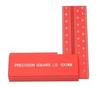 Hamwesh Righello per la Lavorazione del Legno, Quadrato da Carpentiere Accurato da 100 Mm con Design a Doppia di Fori a Forma di L, Strumento Righello Ad Angolo Retto, Quadrato di Precisione in Lega