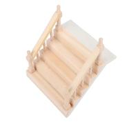 Hamwesh Scale per Casa delle Bambole, Scala per Casa delle Bambole con Dettagli Artigianali in Legno Massello, Mini Scala con Corrimano Stabile per Decorazioni Micro Paesaggistiche e Accessori per