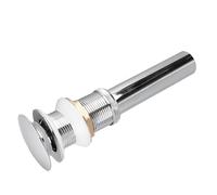 Hamwesh Scarico a Scomparsa, Tappo per Lavandino del Bagno con Placcatura in Rame Cromato a Tenuta Stagna, Scarico per Lavandino a Vaso con Funzionamento One-Touch per la vanità del Bagno