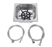 Hamwesh Sciacquatrice per Brocche, Lavatazzine Automatica per Bicchieri, Pulitore per Tazze per Sciacquatrice per Vetro da Banco in Acciaio Inossidabile per Bar, Casa, Caffetteria (SILVER)