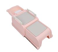 Hamwesh Sedia per Shampoo per Bambini, Tavola di Appoggio Retrattile con Poggiatesta, Vasca Rimovibile, Morbido Cuscino Imbottito e Corrimano per Uso Domestico (PINK)