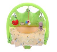 Hamwesh Seggiolino di Supporto per Bambini, Pieghevole in Peluche a Forma di Dal Design Ergonomico con Fondo Antiscivolo, Robusto Seggiolone da Terra Portatile con Giocattoli di attività e Bavaglino